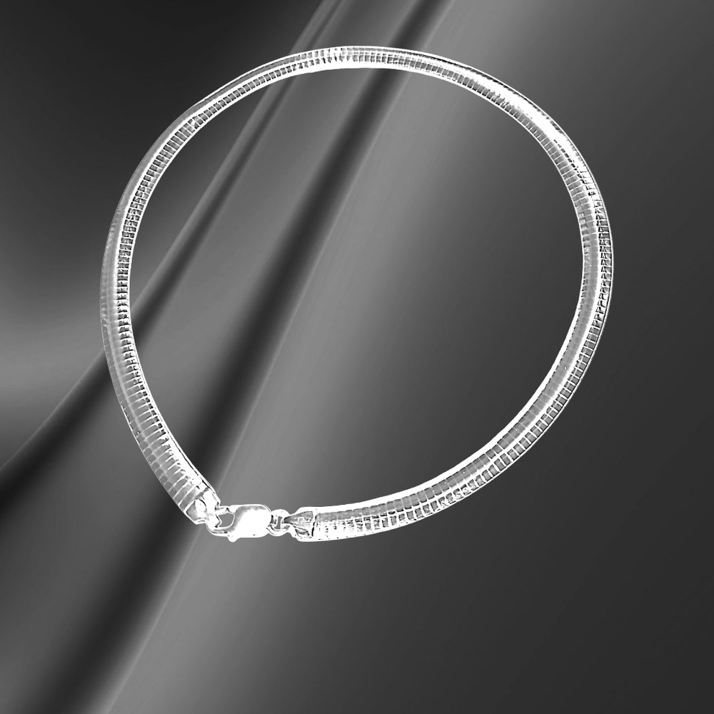 Italian Designer Sterling Silver Omega Choker/Necklace. NWOT - Picture 2 of 5